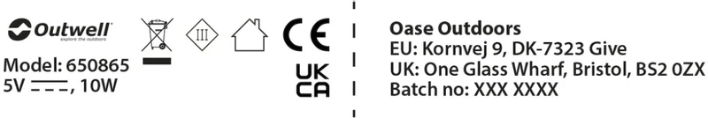 Outwell Orion Lux Cream Hanglamp Opvouwbaar - Wit - Afbeelding 5