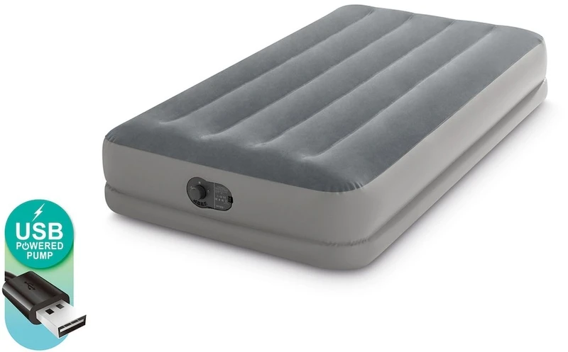Intex Prestige Mid-Rise Luchtbed - Eenpersoons - Ingebouwde Elektrische Pomp - Afbeelding 4