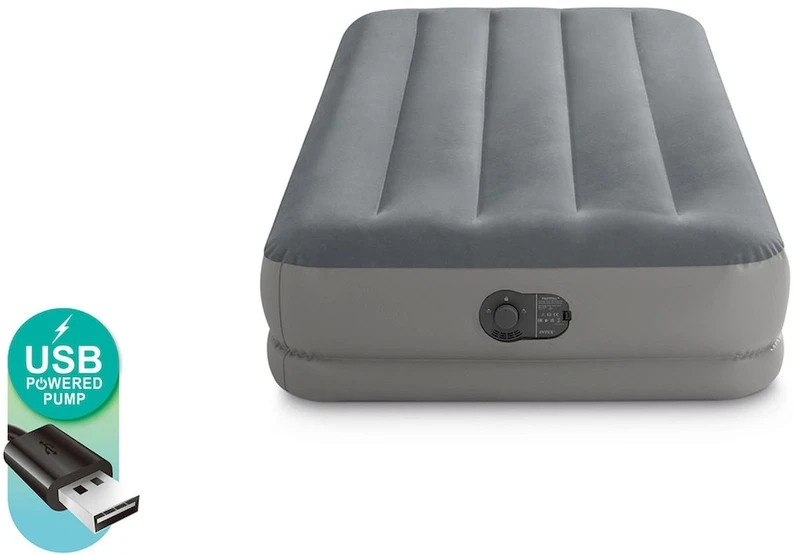 Intex Prestige Mid-Rise Luchtbed - Eenpersoons - Ingebouwde Elektrische Pomp - Afbeelding 3