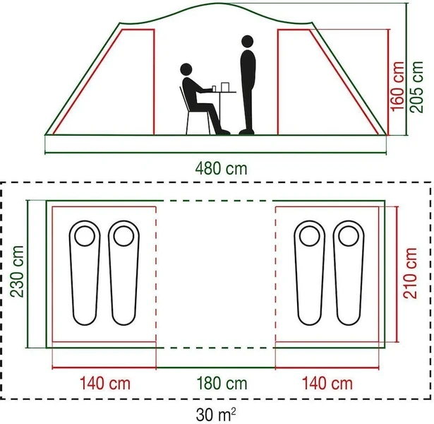 Coleman Spruce Falls 4 Vis-a-vis Tent - 4 Persoons - Afbeelding 5