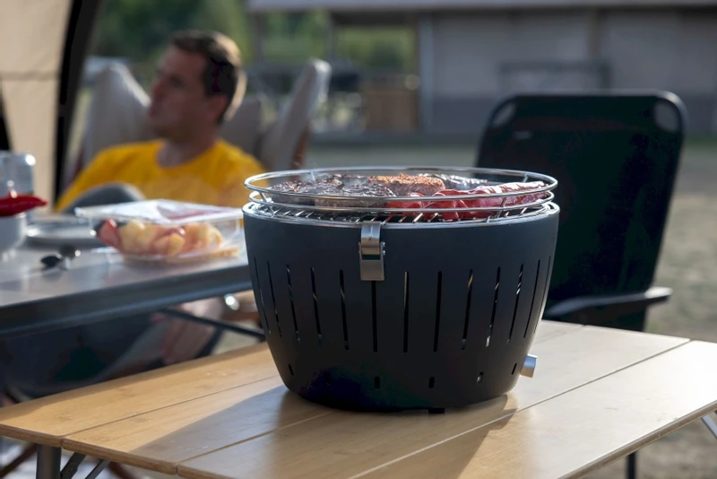 LotusGrill XL Hybrid Houtskoolbarbecue - Rood - Afbeelding 8