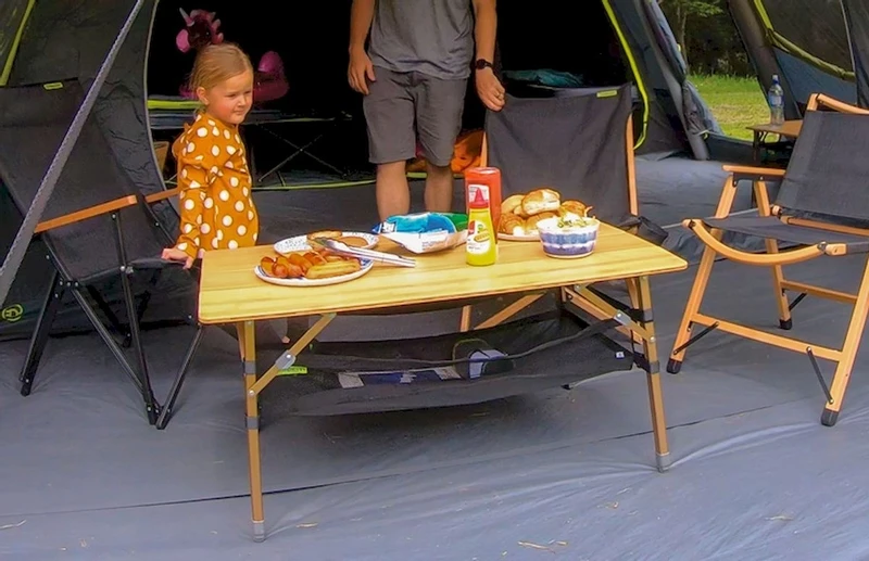 Zempire Kitpac V2 Campingtafel - Groot - 100 X 65 - Bamboe - Afbeelding 9